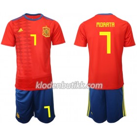 Spania MORATA 7 Barn Hjemmedraktsett 2019 Kortermet (+ Korte bukser)